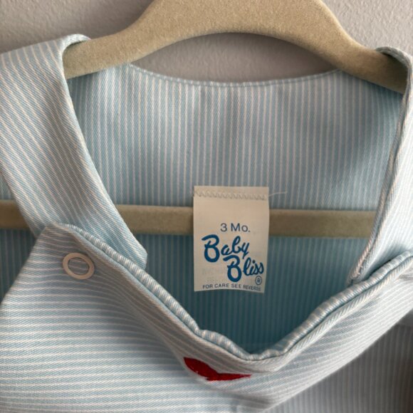 Baby Bliss Tennis Bubble Romper Paper Tag Deadstock Vintage NWT 3M - Picture 2 of 6